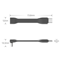 Câble USB-C FPC en forme de L à 90 degrés, mâle-mâle, USB3.2 Gen3, 40 Gbit/s, 100 W PD, charge rapide, 4K 60 Hz, blindage tressé, vente en gros