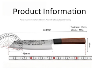 Ensemble de 2 couteaux de cuisine japonais forgés à la main, Gyuto et Nakiri, avec lame texturée martelée, commande en gros pour la vente au détail haut de gamme et l'hôtellerie-restauration - Product Image 4