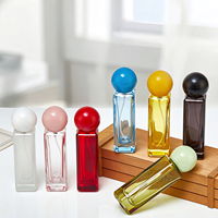 Flacons de parfum rectangulaires en verre de 30 ml à col serti, plusieurs couleurs, pour présentation, rouge, bleu, Frascos Vidrio Para Perfume, de Chine