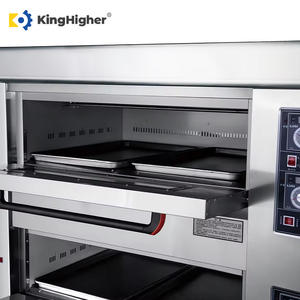 Forno a Gas per Panetteria 2 Piani 4 Teglie Forno Commerciale per Pizza da Ristorante Controllo Automatico Forno Industriale per Pane a Doppio Piano - Product Image 3