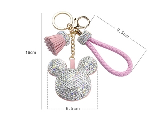 Móc Chìa Khóa Xe Hơi Hình Hoạt Hình Pha Lê Thiết Kế Sang Trọng Dễ Thương Mới Móc Chìa Khóa Da <span class=keywords><strong>Mickey</strong></span> - Product Image 3