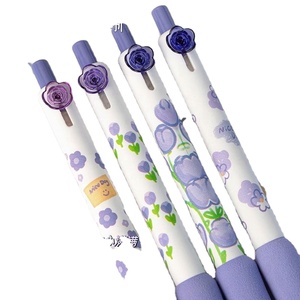 Moka Gb0015 Cute Plastic Carton Flower School Student Gel Set Creative <b>Kid</b> Stationery Supplies Promotional Pens Black Ink - Product Image 3