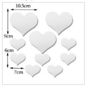 Decorazioni per la casa in acrilico <span class=keywords><strong>adesivi</strong></span> <span class=keywords><strong>murali</strong></span> <span class=keywords><strong>amore</strong></span> decorazione sfondo riflettente 3D a forma di cuore per l'interior Design - Product Image 2