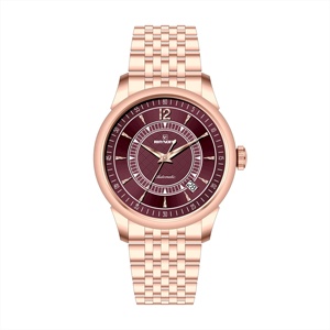 Nouvelle montre classique automatique mécanique NH35 de haute qualité avec cadran de montre en index arabes gravés avec logo privé tendance - Product Image 1