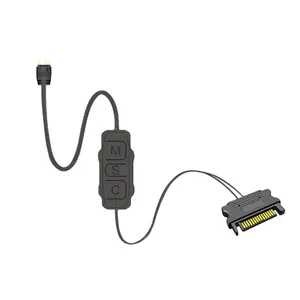 Tisata c 5V 3 Pin SATA ARGB denetleyicisi için ayarlanabilir ARGB ısı emici CPU soğutucu Fan-ABS Metal stok ARGB denetleyici yapılmış - Product Image 1