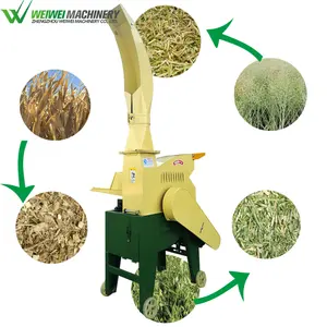 Máquina de processamento de ração animal para grama Zhengzhou Weiwei Máquina trituradora de forragem de dupla finalidade com marcação CE