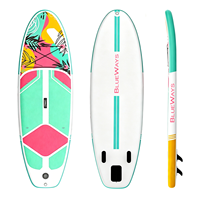 SUP gonflable junior 9'6 motifs artistiques, planche à pagaie durable pour enfants 290 cm, épaisseur 6 pouces, usine OEM, certifié CE et BSCI