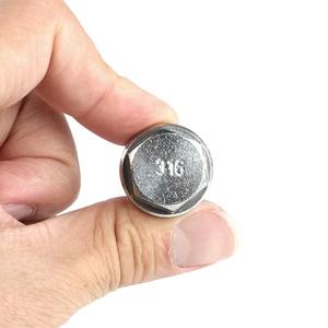 Veilige schouderafdichting DIN 910 316 roestvrijstalen zeskantboutpluggen met kraag - Product Image 3