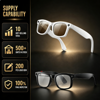 Lunettes audio sans fil avec caméra intégrée, prise en charge de la prise de photos et de vidéos pour une utilisation quotidienne en extérieur