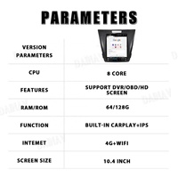 Radio para Auto de 10.4 Pulgadas para Honda Acura ILX 2012-2021, Pantalla Táctil Android, Reproductor Multimedia Estéreo para Auto, Unidad con GPS y Navegación, 128G