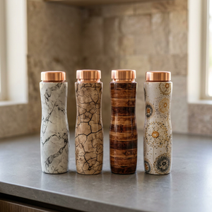Bouteilles d'eau en cuivre à motifs personnalisables, revêtement émaillé, compatibles lave-vaisselle, prix de gros, haute isolation - Product Image 1