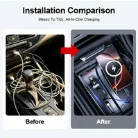 Base de Carga para Auto Vtear con Cable Retráctil, Accesorios Decorativos Interiores para Mercedes-Benz Clase C W206/AMG 2022-2026