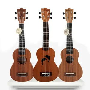 Wholesale price Aiersi Brand Mahogany soprano ukulele OEM ODM 21 inch ukelele string instrument from china manufacturer