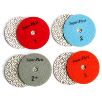 Tampons de polissage diamantés 3 étapes Super-Flexi pour marbre, granit et quartz, utilisation humide ou sèche