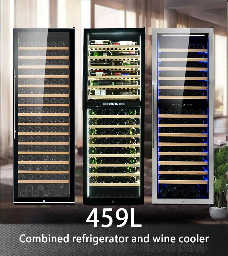 Fournisseur de réfrigérateurs à vin commerciaux personnalisés Réfrigérateur à vin de grande taille à double zone à vendre