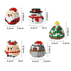 Wholesale Kawaii Nano Block Toys Mini Figures Christmas Gifts Cartoon DIY Toys for Children Christmas Tree Santa Claus - Product Image 5