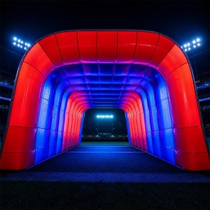 Customized Giant Inflatable Entrance <b>Tunnel</b> Red Blue Inflatable <b>Tunnel</b> Tent Entrance for Festival Inflatable Party Entrance - Product Image 3