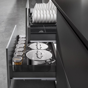 Unihopper Kitchen <b>Pull</b>-Out Basket Cabinet Three-Sided Drawer Storage Condiment Basket Dish Rack - Product Image 3