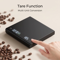 Alat Timbangan Barista dengan Timer Anti Selip, Unit Digital untuk Kopi (g, oz, ml)