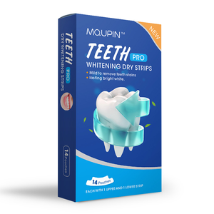 แผ่นฟอกสีฟันแห้ง MQ สีฟ้าอ่อน ขจัดคราบ ฟันขาวกระจ่างใสยาวนาน ฟอกไว พกพาสะดวก ใช้ได้ทุกวัน รับทำโลโก้ตามสั่ง - Product Image 5