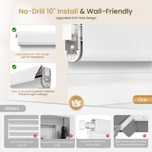 Stores zébrés <span class=keywords><strong>sans</strong></span> perçage, <span class=keywords><strong>sans</strong></span> fil, en polyester, stores occultants pour fenêtres, stores à rouleaux filtrant la lumière, <span class=keywords><strong>rideaux</strong></span> jour et nuit pour salon - Product Image 3