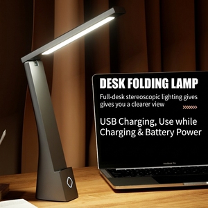 Lampada da Scrivania <span class=keywords><strong>LED</strong></span> Pieghevole, Ricaricabile USB, Luce da Tavolo per la Cura degli Occhi, Illuminazione per Studio per Bambini - Product Image 2