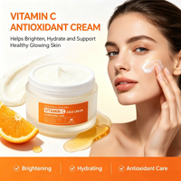 Crème Visage Hydratante Éclaircissante Anti-Âge et Anti-Rides pour Peaux Sèches, Réparatrice Après-Soleil, Apaisante Rougeurs, Correctrice, à la Vitamine C et à l'Argousier