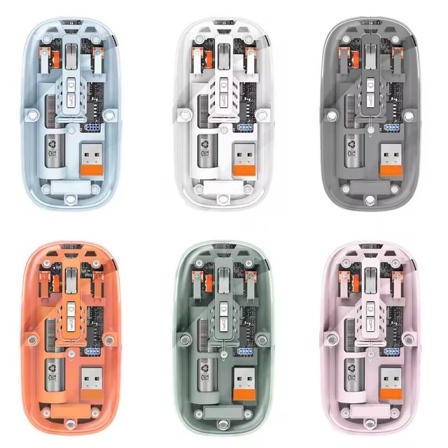 OEM M233 Mini Wireless Gaming Mouse 500mA Rechargeable with 10G Acceleration Transparent USB Connection for Office and Gamers