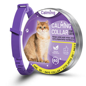 Oem Chất lượng cao tùy chỉnh nhãn mèo làm dịu cổ áo Silicone 38cm làm giảm vật nuôi lo lắng và đi du lịch với sự an tâm cho mèo - Product Image 1