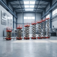 Plateforme élévatrice à ciseaux automotrice GTJZ0810, 8 m, 450 kg, plateforme de travail aérienne électrique étroite, hauteur de travail 9,8 m