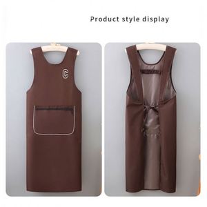 Durable <b>Waterproof</b> and Oil-Proof Extended Fat Kitchen <b>Apron</b> Washable Home Cooking Logo Waist for Restaurants Catering - Product Image 3