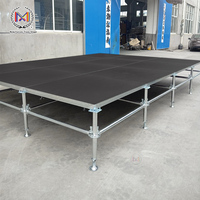 Structure de scène en acier à double couche, capacité de charge de 500 kg, cadre carré, plateforme modulaire pour événements intérieurs et extérieurs