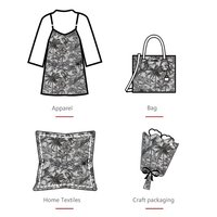 Maßgefertigter Neuer Blumenmuster-Design Poly-Baumwoll-Brokat Jacquard-Stoff für Taschen-Dekoration