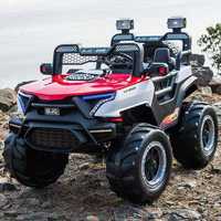 Grande voiture électrique 4x4 pour enfants, double siège, véhicule tout-terrain, jouet télécommandé pour tout-petits, carrosserie en plastique