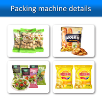 Verticale automatische wikkel-, vul- en verpakkingsmachine voor gedroogd fruit, rozijnen, snoep, gelei, snacks, korrels en voedingsmiddelen (folie/plastic)