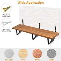 JH-Mech Lot de 3 poutres d'escalier monobloc pour soutenir les marches extérieures, noires, robustes, en acier thermolaqué, sur mesure