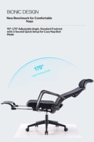 Chaise de bureau pivotante, réglable en hauteur, chaise de sieste, chaise de direction, utilisation à domicile, inclinable, ergonomique, en cuir et aluminium