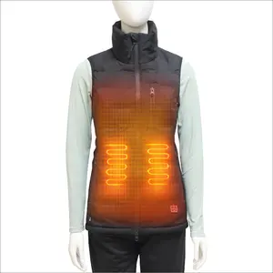 Women's Knitted Heated Vest USB Rechargeable USB Removable And Warms During Winter XL Size With Zipper Logo Pattern