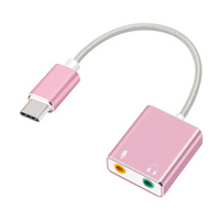 USB Typ-C Externe Soundkarte Audio-Adapter mit Mikrofon- und Kopfhöreranschluss für Laptop, Smartphone, Tablet
