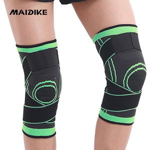 Basketbol Fitness spor desteği için yüksek elastik naylon ile ayarlanabilir sıkıştırma dizlik - Product Image 2
