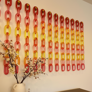Chaîne murale en résine artisanale, design de maillons décoratifs en acrylique pour un style artistique de la maison - Product Image 1
