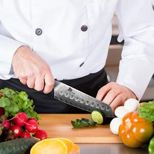 <span class=keywords><strong>Couteau</strong></span> de cuisine <span class=keywords><strong>SHAN</strong></span> <span class=keywords><strong>ZU</strong></span>, <span class=keywords><strong>couteau</strong></span> professionnel en acier Damas VG-10, lame japonaise, 8 pouces, super tranchant, <span class=keywords><strong>couteau</strong></span> Santoku - Product Image 6