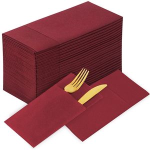 Nhà Hàng lớp Pre gấp dao kéo giấy khăn ăn mô tùy chỉnh đám cưới Khăn ăn Cocktail serviettes bụi miễn phí thiết kế - Product Image 1