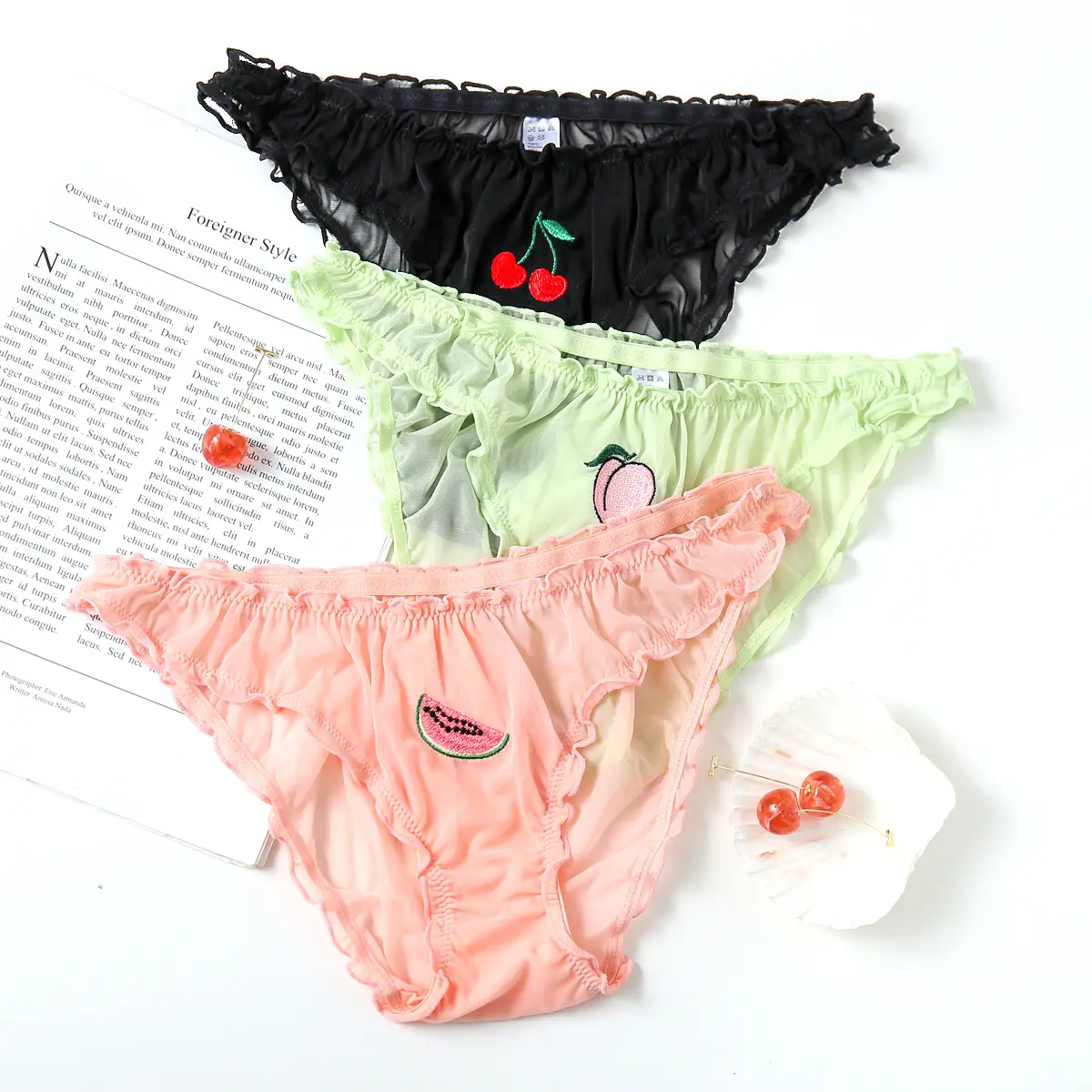 YJC2013 Sexy Rhinestone Breathable Vendor Panty Plus Size Lingerie Women Thong Low Waist Secret Underwear Brand Designer Underwe