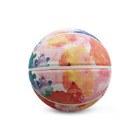 Ballon de basket-ball en caoutchouc coloré taille 7 avec logo personnalisé