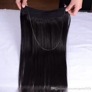 Extensiones de Cabello 100% Brasileñas con Clip, de Una Sola Pieza, Puntas Más Gruesas, Cabello Humano Remy, Clip <span class=keywords><strong>Invisible</strong></span> Sin Costuras, Liso, de Una Sola Pieza - Product Image 3