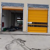 Porte à enroulement rapide en polycarbonate moderne, à commande automatique, étanche, transparente et motorisée