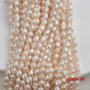 2a3a4a Nugget Loose chuỗi ngọc trai 3-12mm Baroque nước ngọt phẳng hạt ngọc trai sợi bán buôn bất thường ngọc trai tự nhiên flatback - Product Image 4