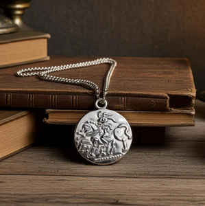 Collier en acier inoxydable avec pièce celtique Rhiannon, plaqué or 18 carats, pendentif <span class=keywords><strong>déesse</strong></span> <span class=keywords><strong>Epona</strong></span>, étanche, hypoallergénique, cadeau de bijoux - Product Image 5