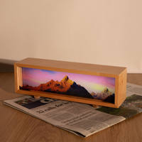 Petite veilleuse créative en bois écologique, thème ange gravé, Noël, chambre à coucher, charge sans fil, table de chevet